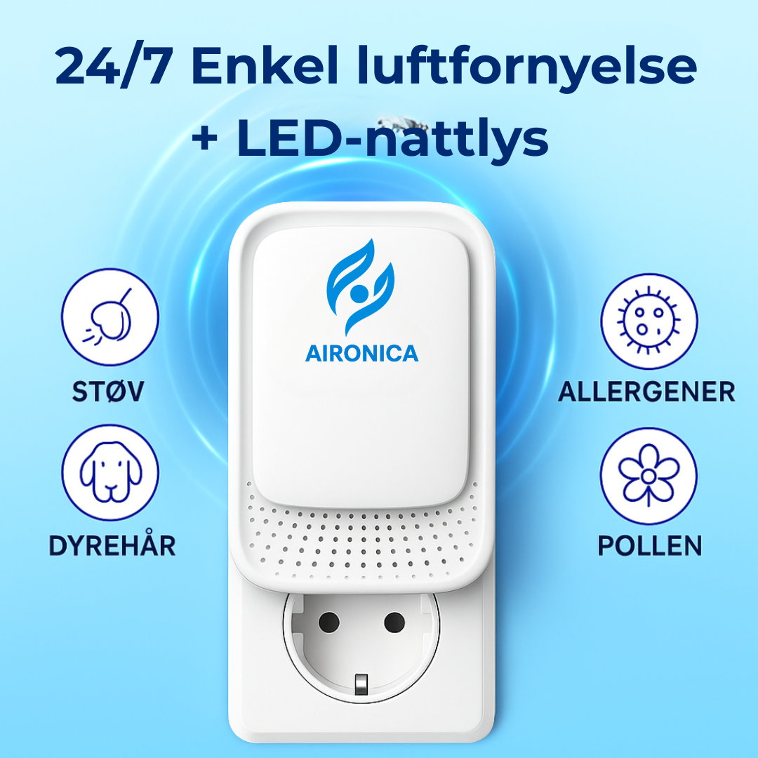 Aironica™ Ionisk Luftrenser