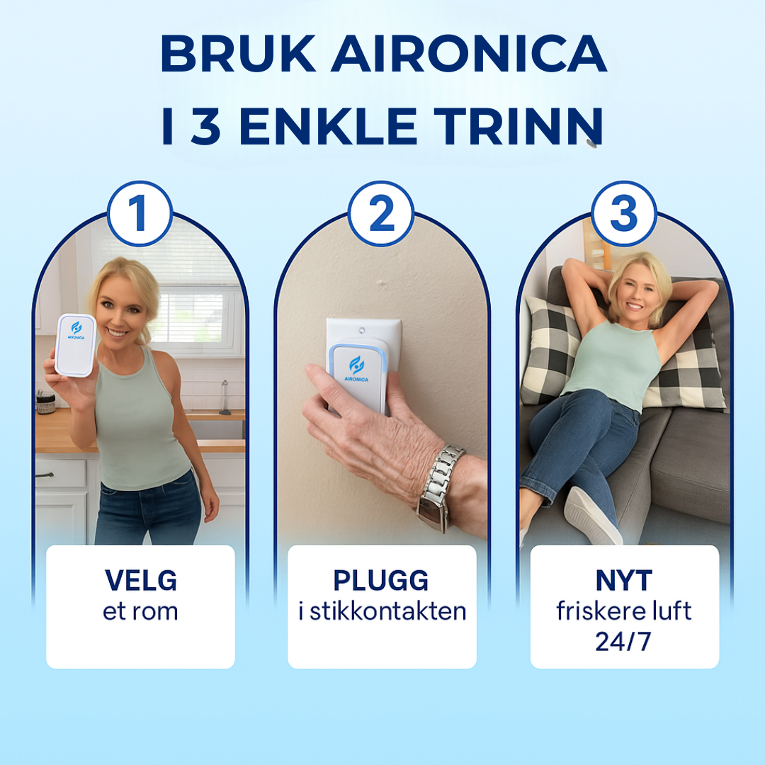 Aironica™ Ionisk Luftrenser